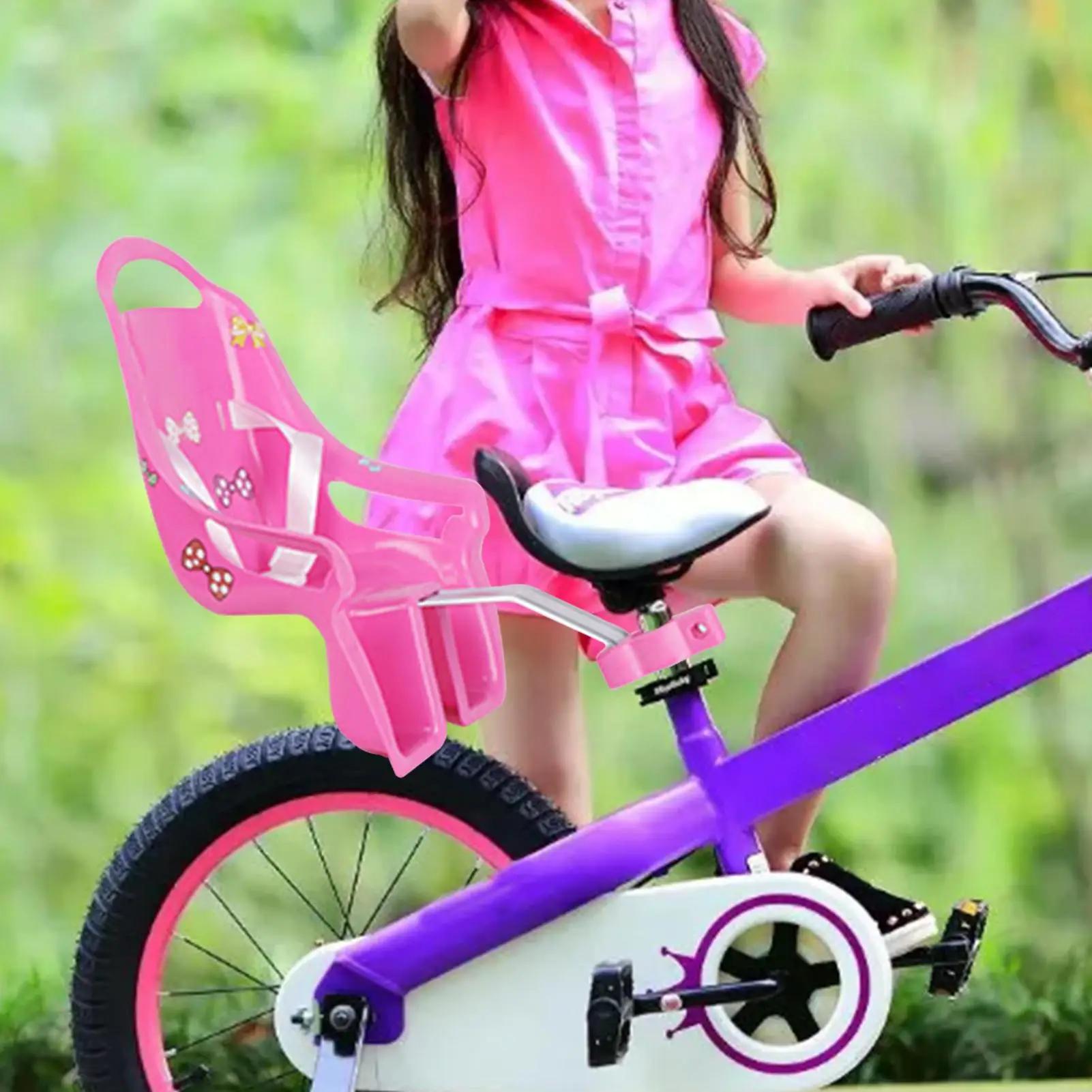 Siège de vélo pour poupée, porte-poupée pour vélo de fille avec autocollants DIY, décoration de vélo pour enfants, siège de vélo universel pour poupée, apporte du plaisir