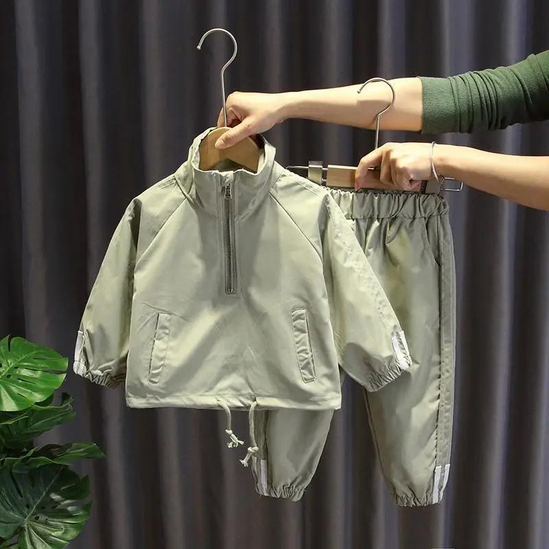 Ensemble de survêtement à imprimé géométrique pour tout-petits et bébés garçons