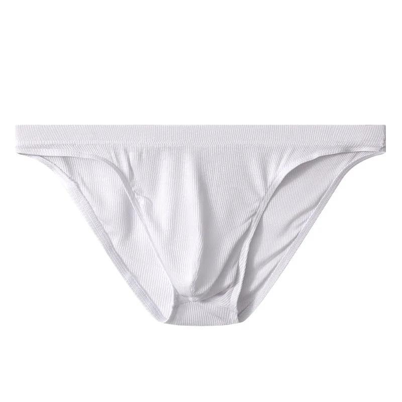 Sous-vêtements pour hommes slips solides Shorts Hombre homme culotte solide confortable taille basse U poche convexe caleçon Cueca Calzoncillo
