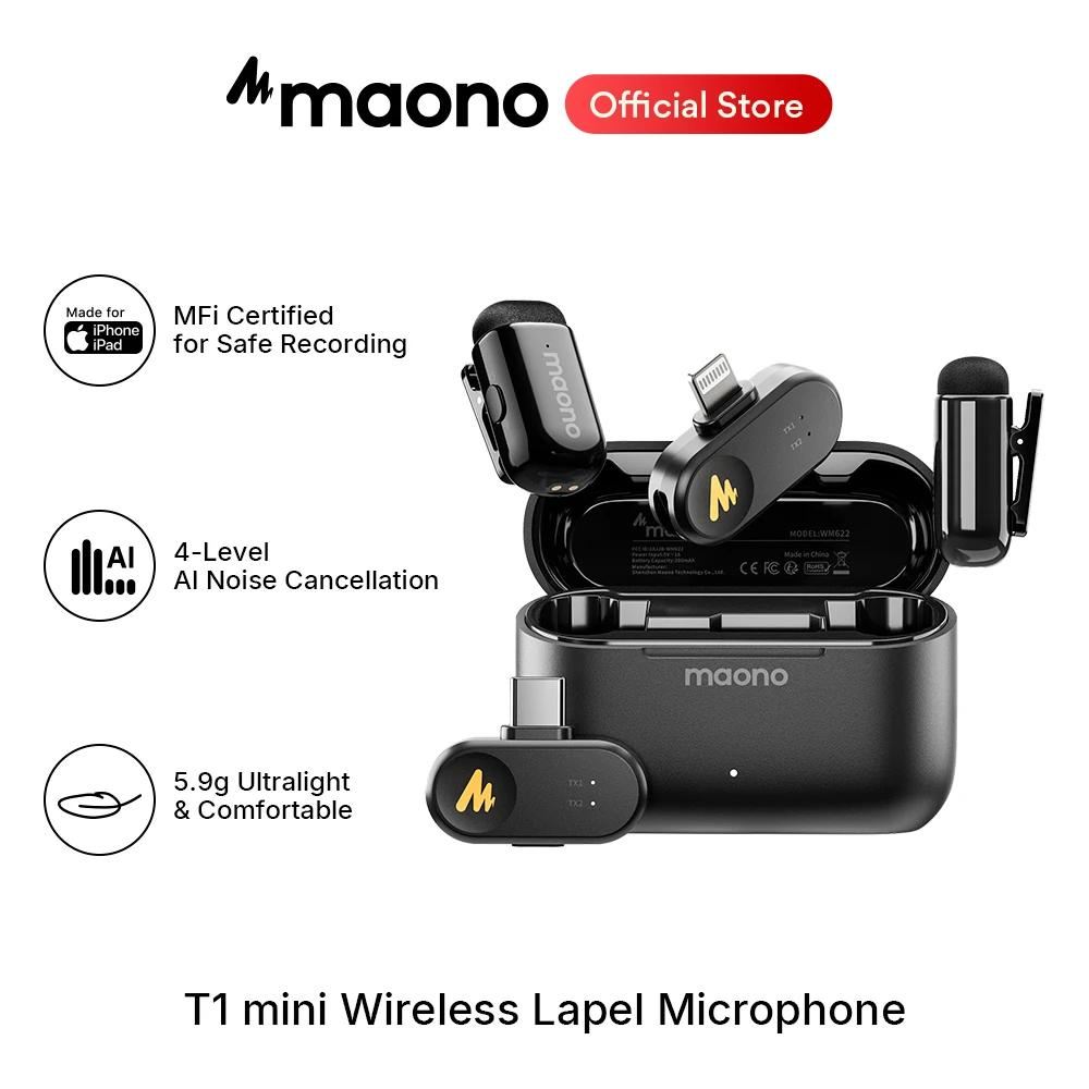 Microphone sans fil miniature maono T1 pour téléphone