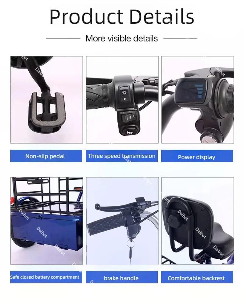 Vélo électrique pliant 3 roues Mini pour adultes