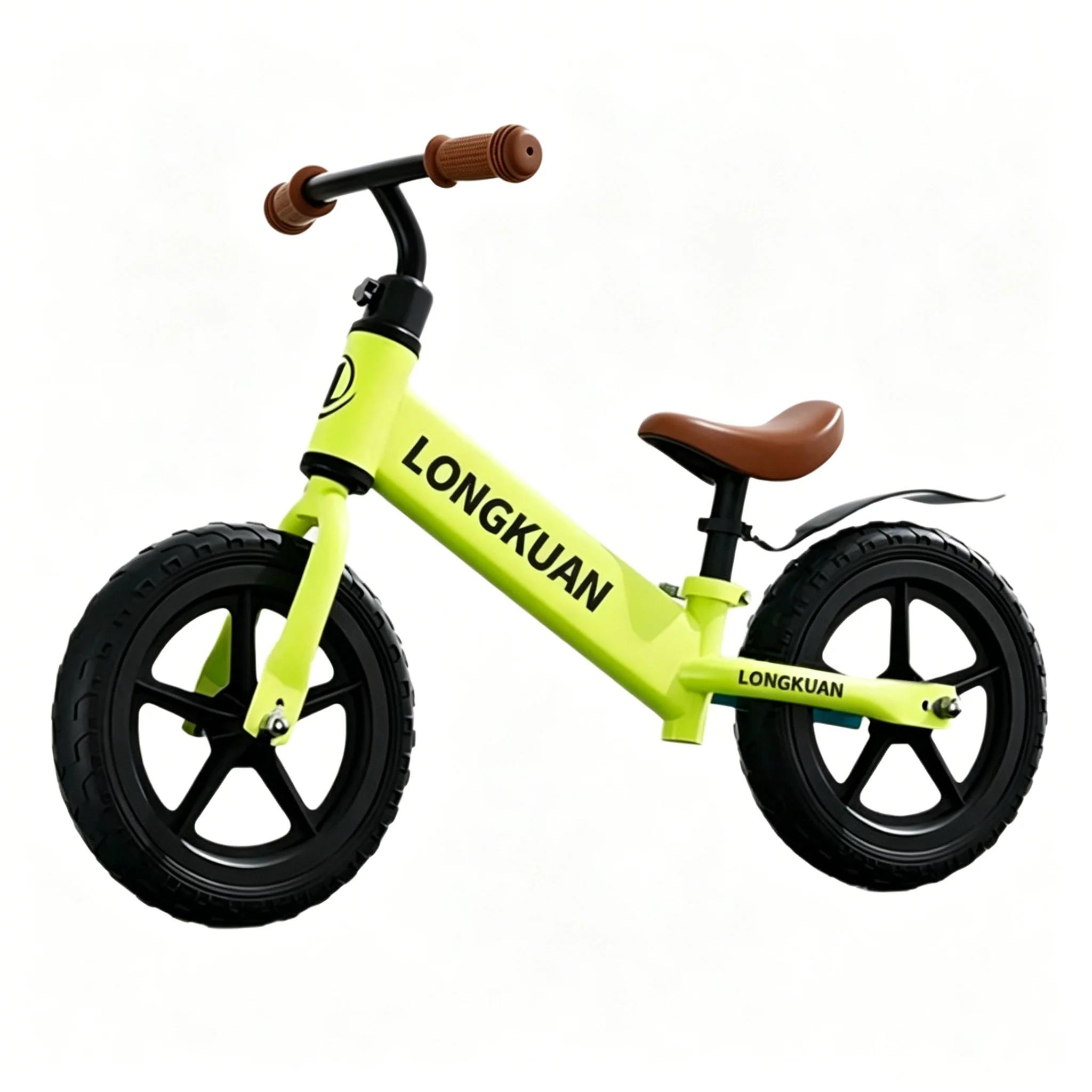 Vélo d'équilibre de 12 pouces, cadre en acier à haute teneur en carbone, guidon réglable, siège réglable, vélo à pousser à deux roues, pour la conduite en extérieur