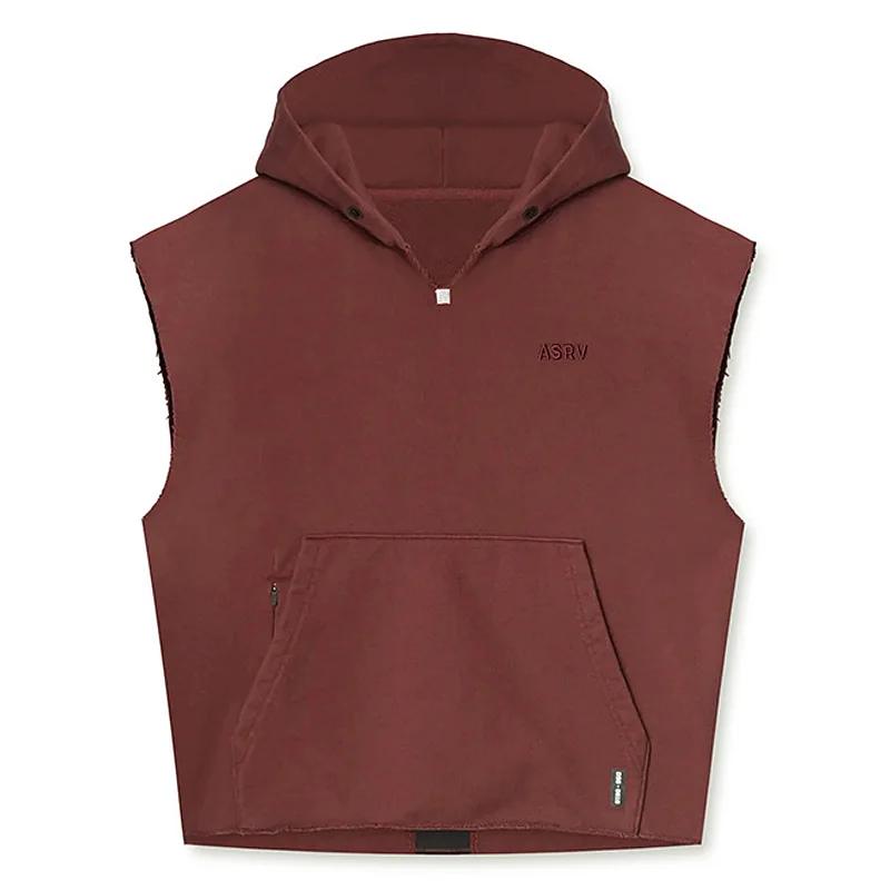 Débardeur de musculation pour hommes sans manches gilet coton à capuche vêtement de fitness entraînement gym tenue sportive homme