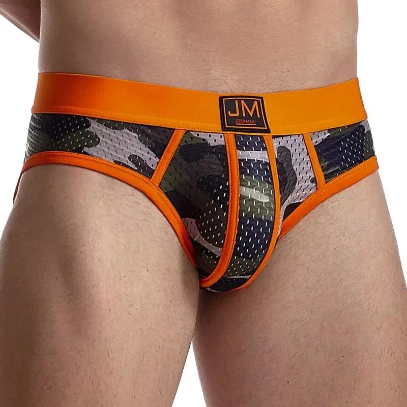 Sous-vêtements pour hommes slips caleçons en Nylon taille basse maille respirant Camouflage