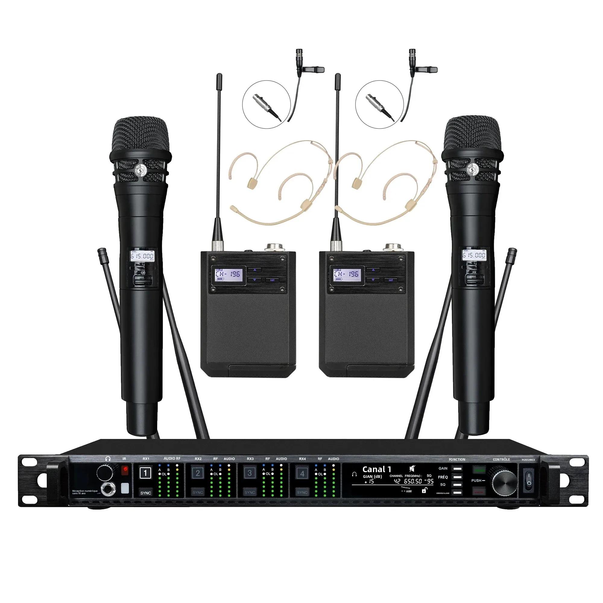 Leicozic microphone sans fil professionnel KSM11 KSM8 système Radio 4 canaux