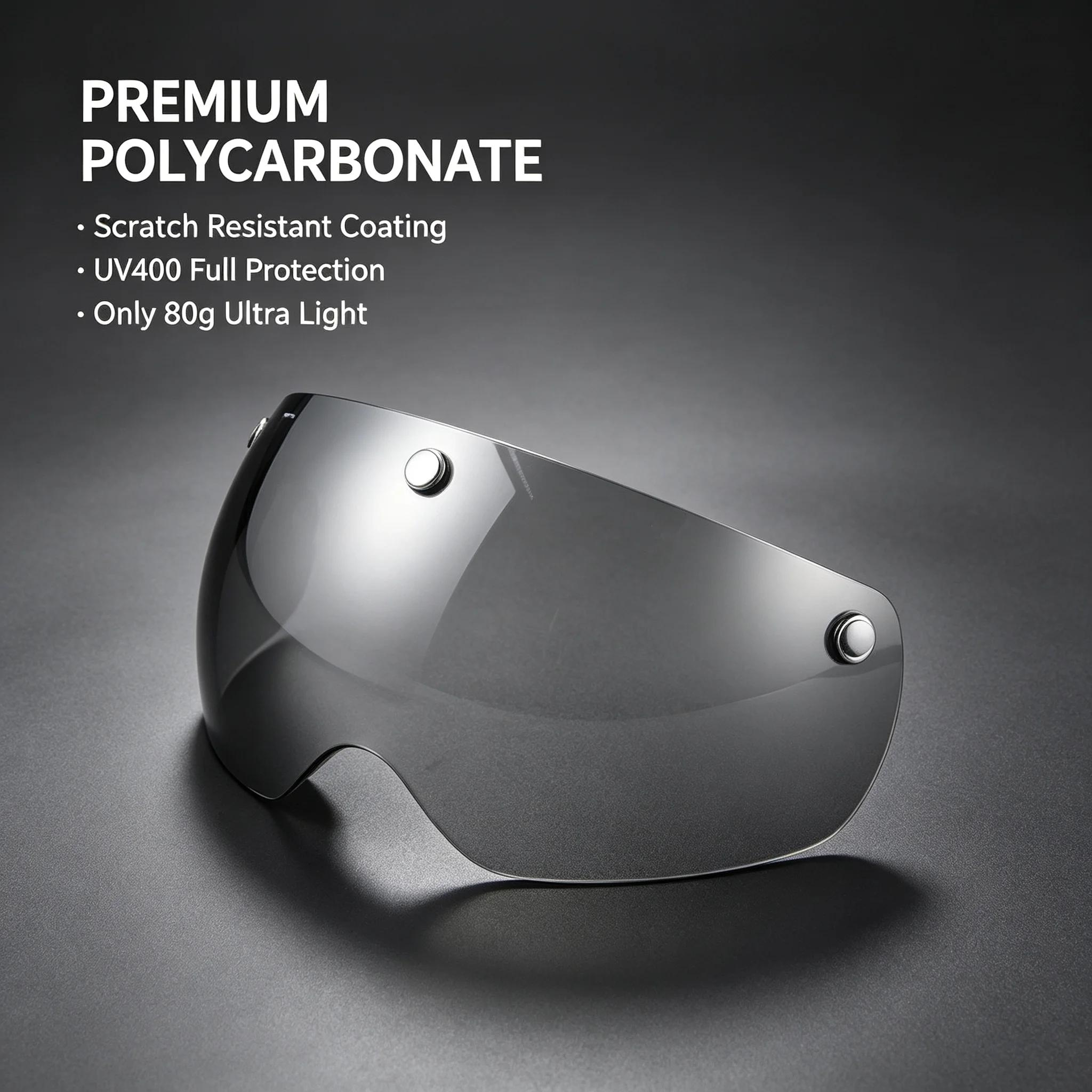 Visière magnétique pour casque de cyclisme, UV400, anti-éblouissement, lentille en polycarbonate de 95mm, 5 couleurs, pour vélo de route, VTT, Aero, sans outil, anti-rayures