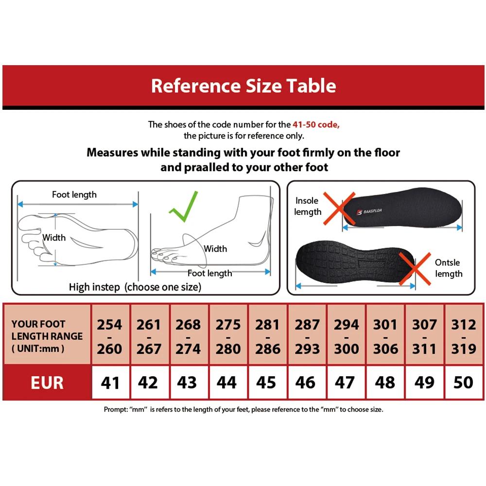 Chaussures de course légères Baasploa homme 2023 - Baskets maille lacets pour sport plein air