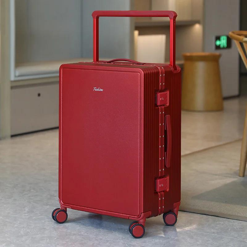 Nouvelle valise de voyage haut de gamme 2026 à poignée télescopique large