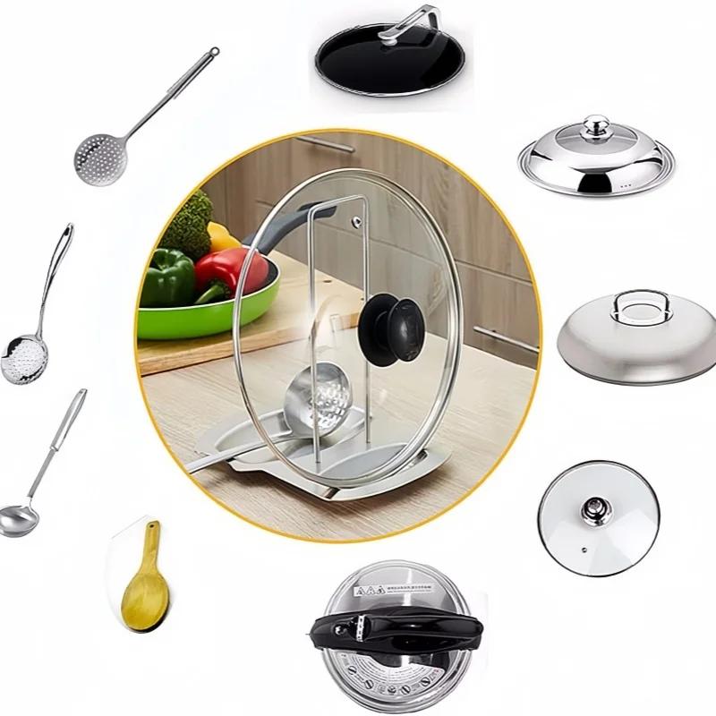 Support de couvercle de casserole en acier inoxydable