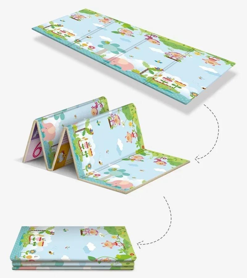 Tapis de jeu en mousse pour bébés 180x200cm double face activité motricité fine exploration pour enfants