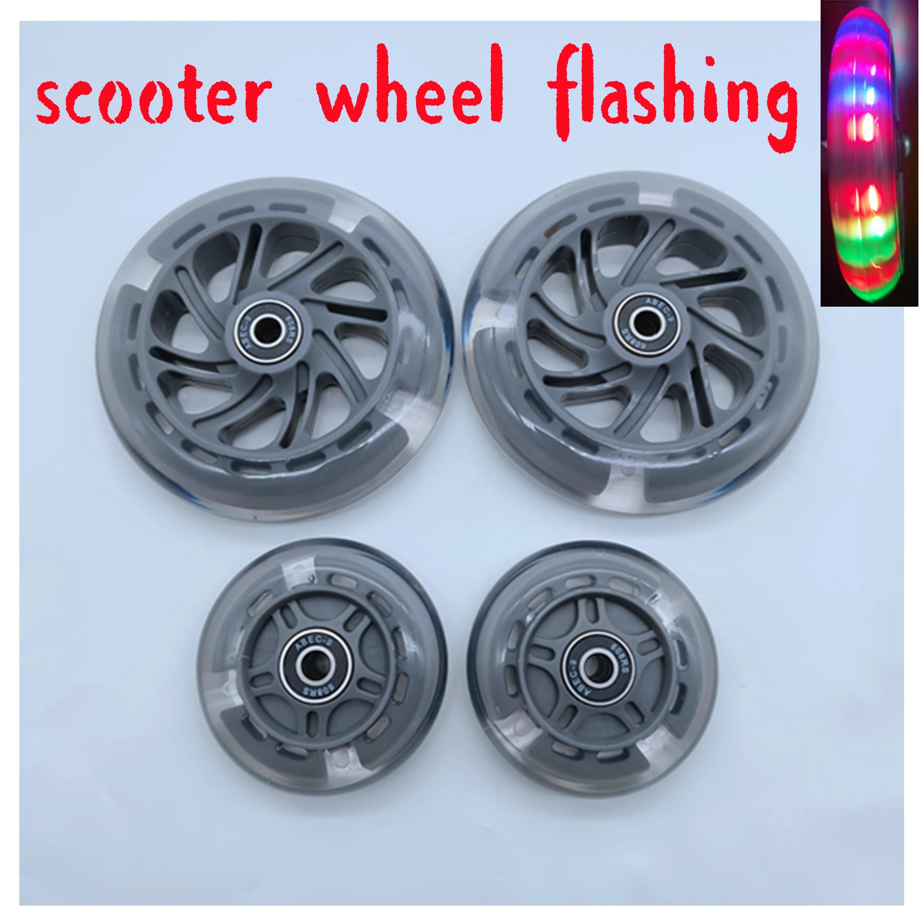 Roue d'éclairage de roue de Scooter clignotante 120x24mm 2 roues/lot