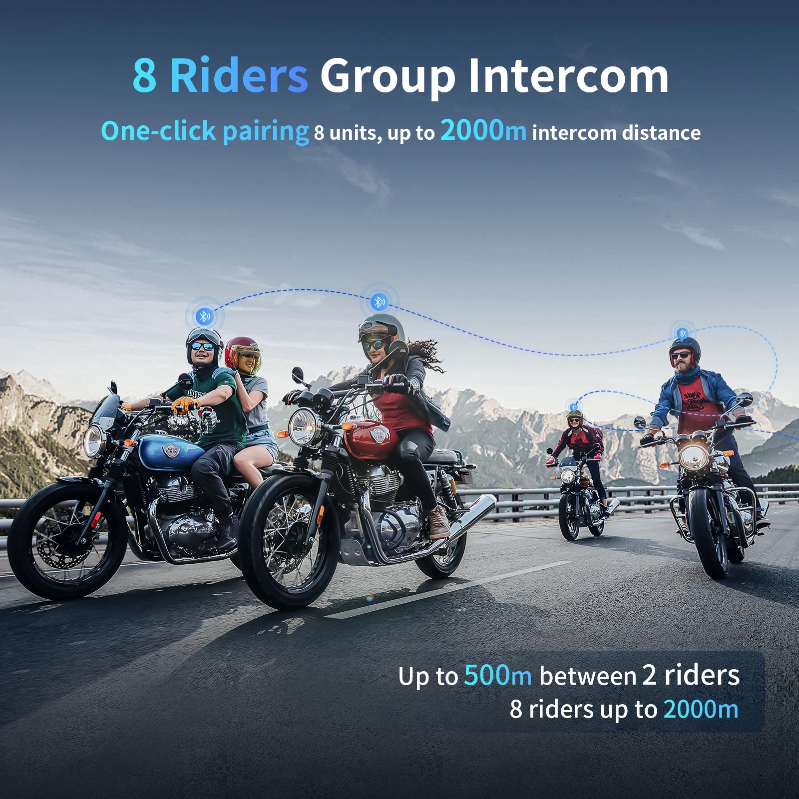 Intercom Bluetooth pour casque de moto Fodsports M1-S Pro