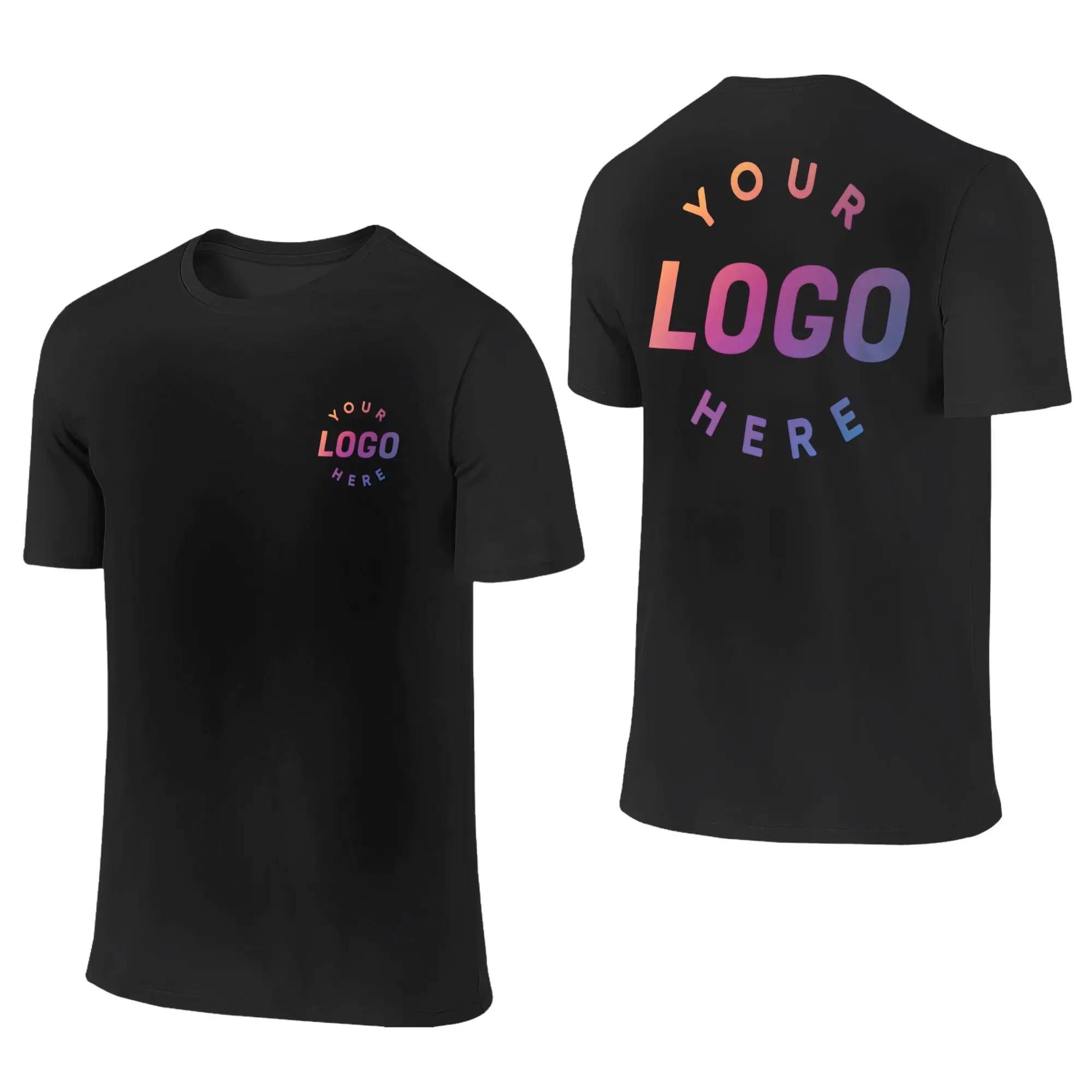 T-shirt personnalisé avec logo pour homme, en pur coton, conception DIY, T-shirt à manches courtes, coupe ample