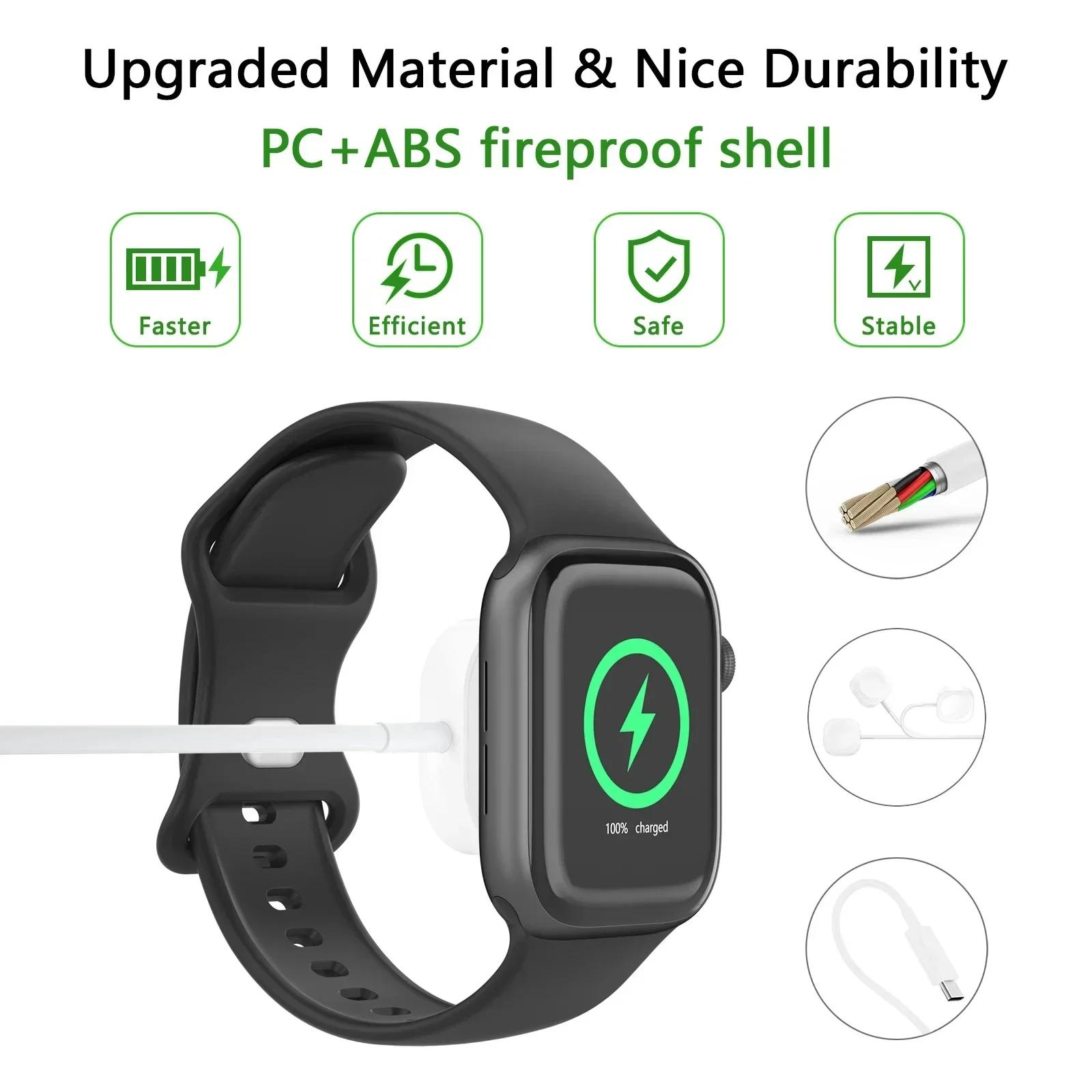 Chargeur sans fil magnétique USB Type C pour IWatch 9/8/7/6/5/SE, Station de charge rapide Portable USB C pour Apple Watch série Ultra
