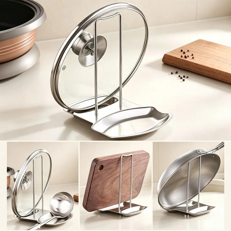 Support de couvercle de casserole en acier inoxydable