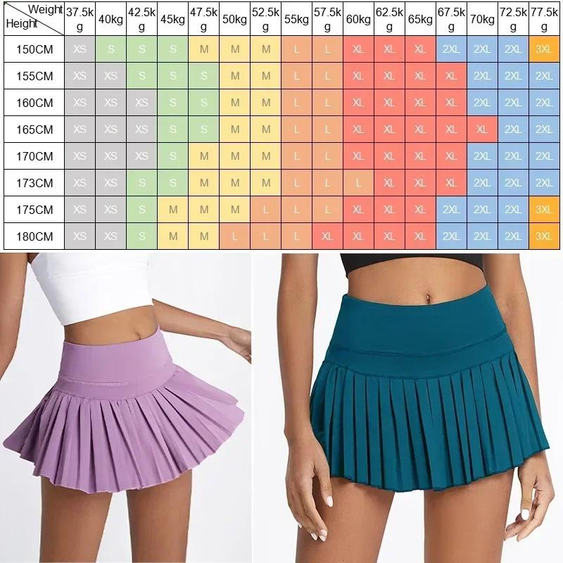 Jupe-pantalon plissée sport pour femmes - Skort tennis golf gym taille haute XS-XXL avec poche