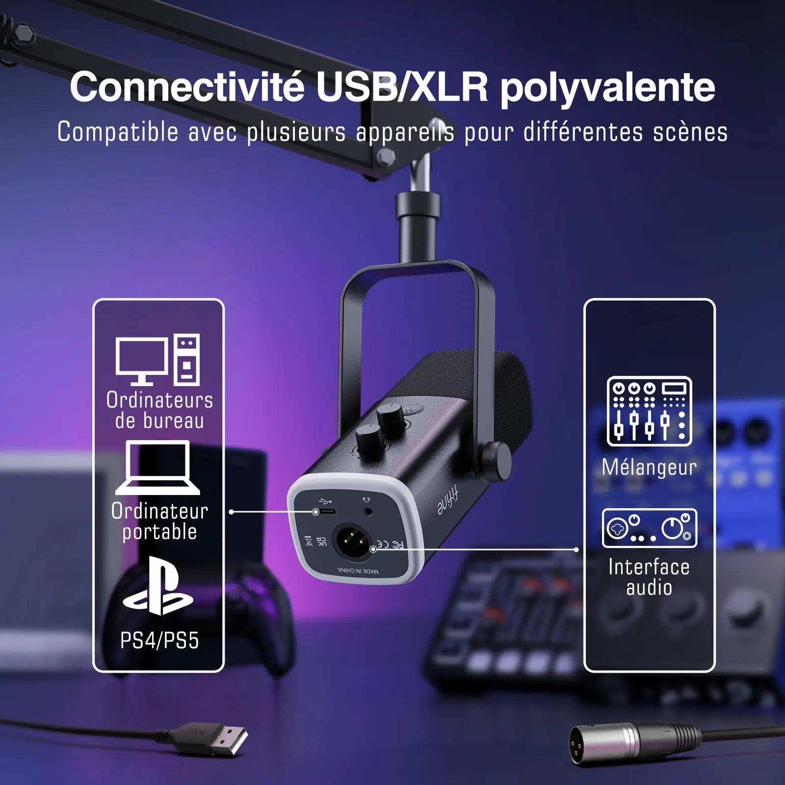 Kit de microphone de jeu XLR/USB
