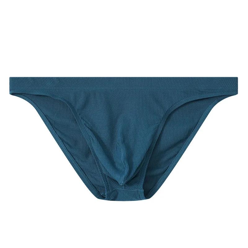 Sous-vêtements pour hommes slips solides Shorts Hombre homme culotte solide confortable taille basse U poche convexe caleçon Cueca Calzoncillo