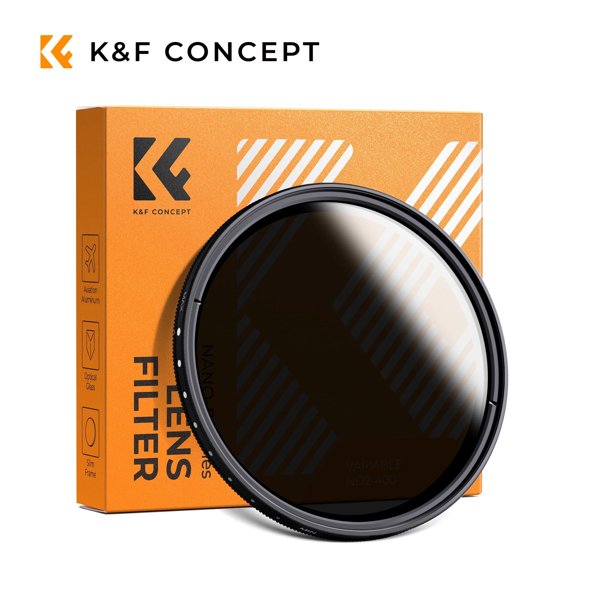 K & F Concept ND2-ND400 ND Filtre à densité variable melon al 37mm 40.5mm 43mm 46mm 49mm 52mm 55mm 58mm 62mm 67mm 72mm 7