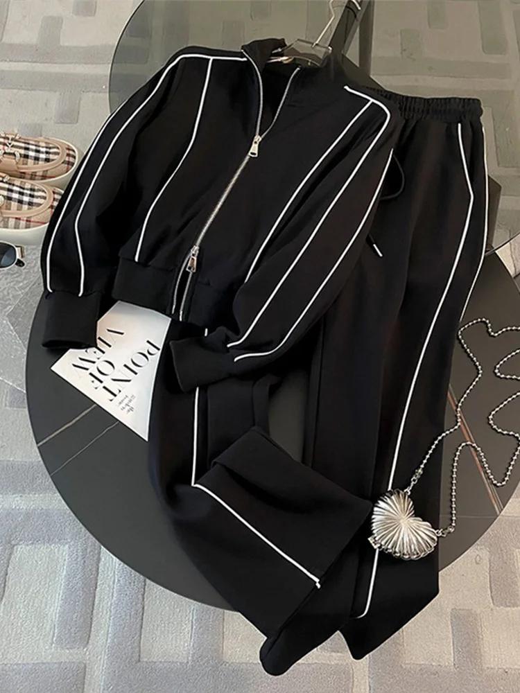 Ensemble veste et pantalon droit pour femme décontracté et chic, confortable et polyvalent pour activités sportives et vie quotidienne