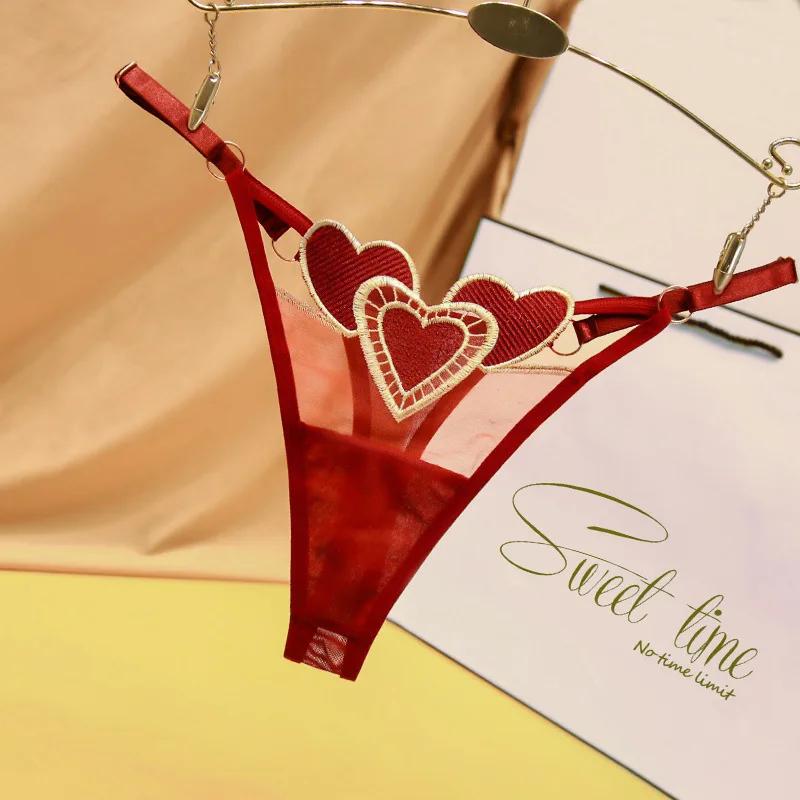 Lingerie Sexy pour femmes broderie sous-vêtements féminins taille basse filles tongs japonaises femmes culottes femme vêtements sous-vêtements femmes