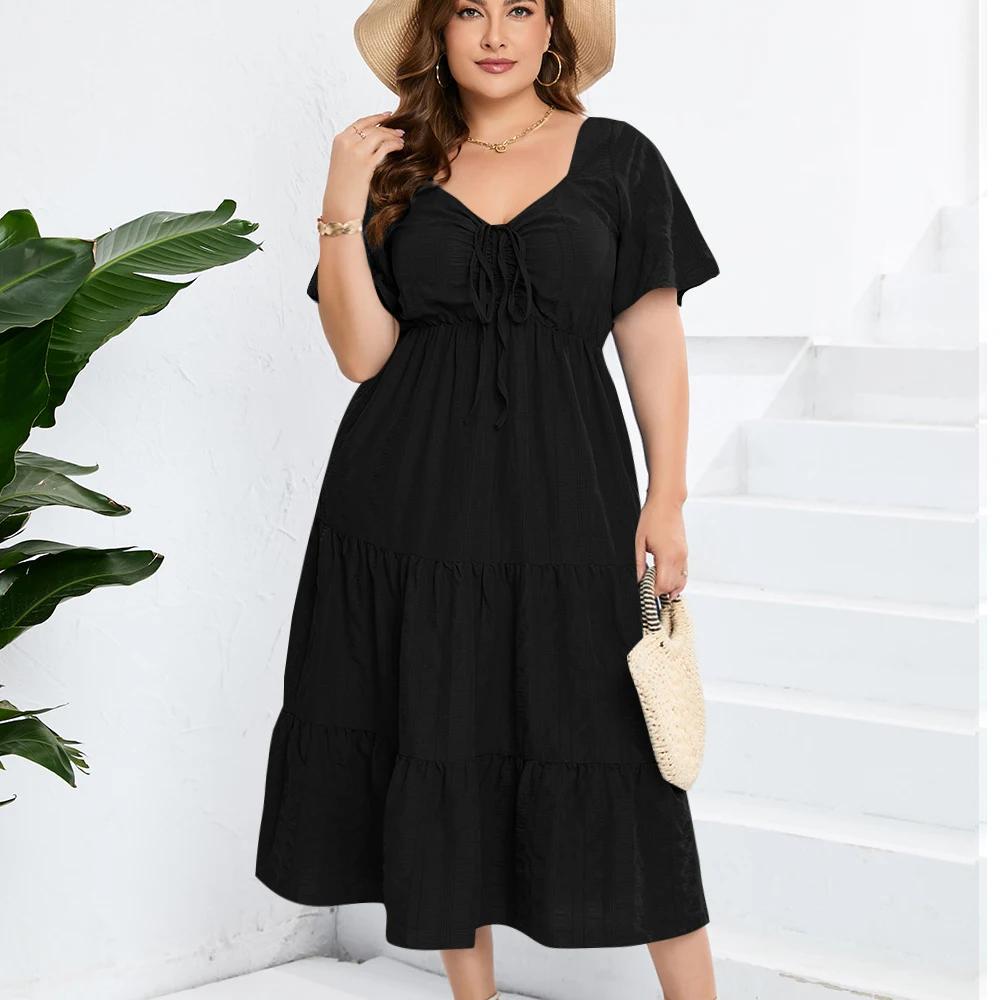 Robe longue d'été grande taille pour femmes