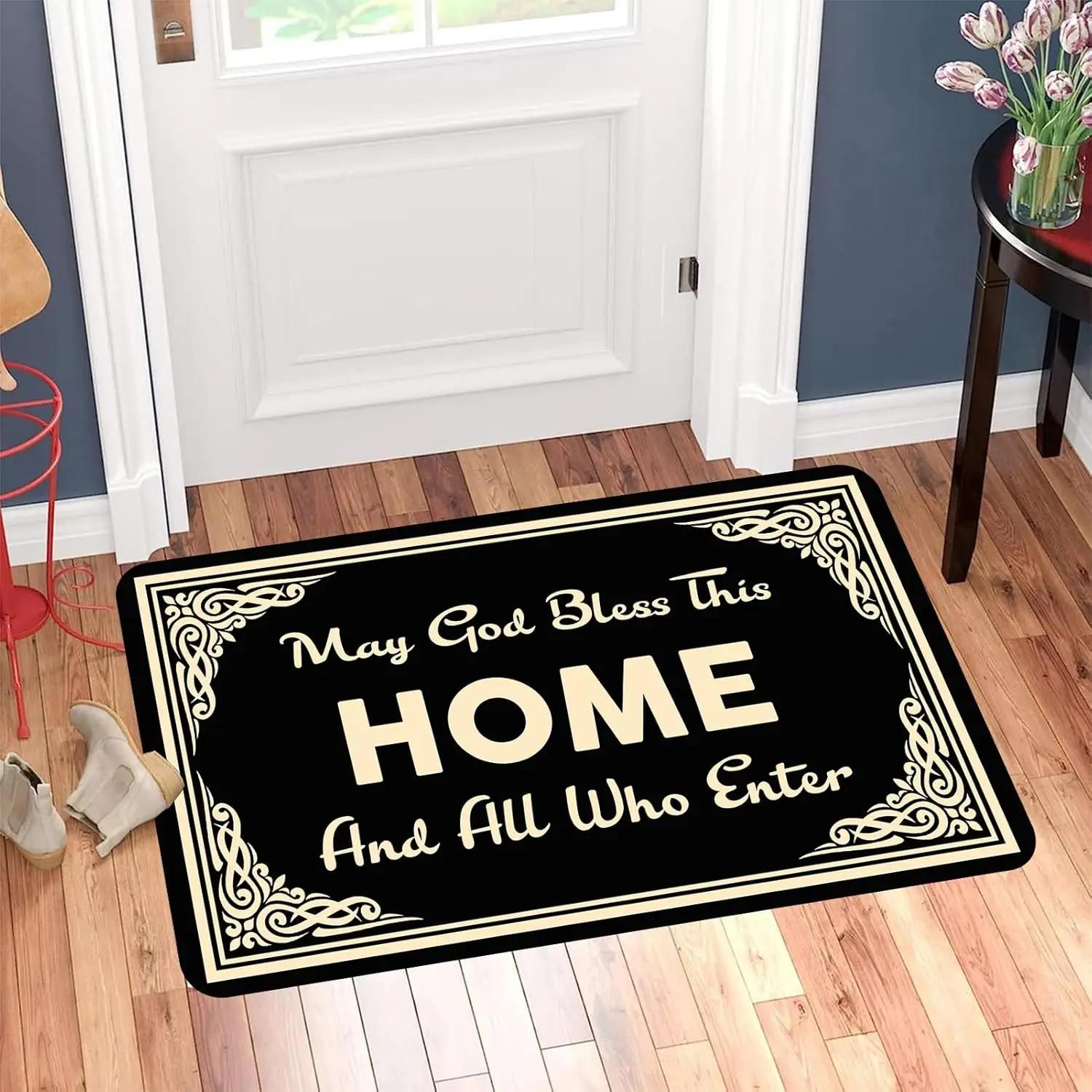 Tapis de Bienvenue Extérieur Antidérapant en Caoutchouc Robuste pour Entrée Maison Garage Cuisine Occasions Spéciales