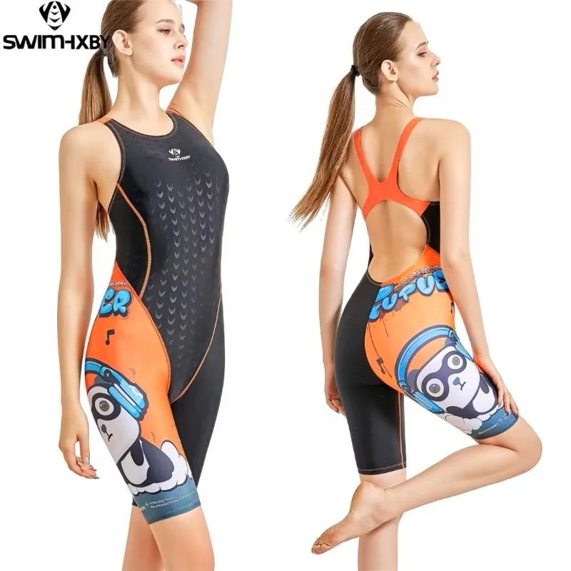 HXBY maillot de bain une pièce d'entraînement athlétique pour femmes
