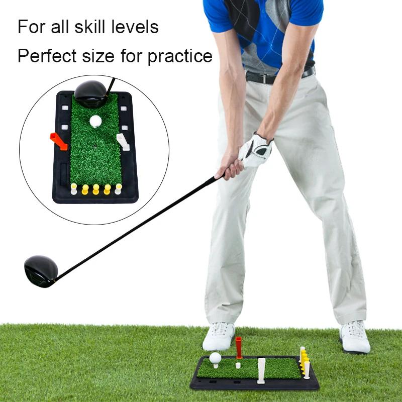 Tapis de frappe de Golf, pratique intérieure et extérieure pour le chemin de Swing, retour amélioré, mise/entraînement/tapis de Swing