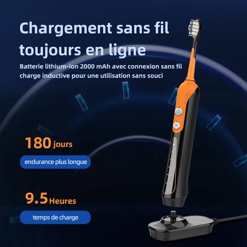 SUBORT S9 brosse à dents électrique sonique sans fil USB Rechargeable