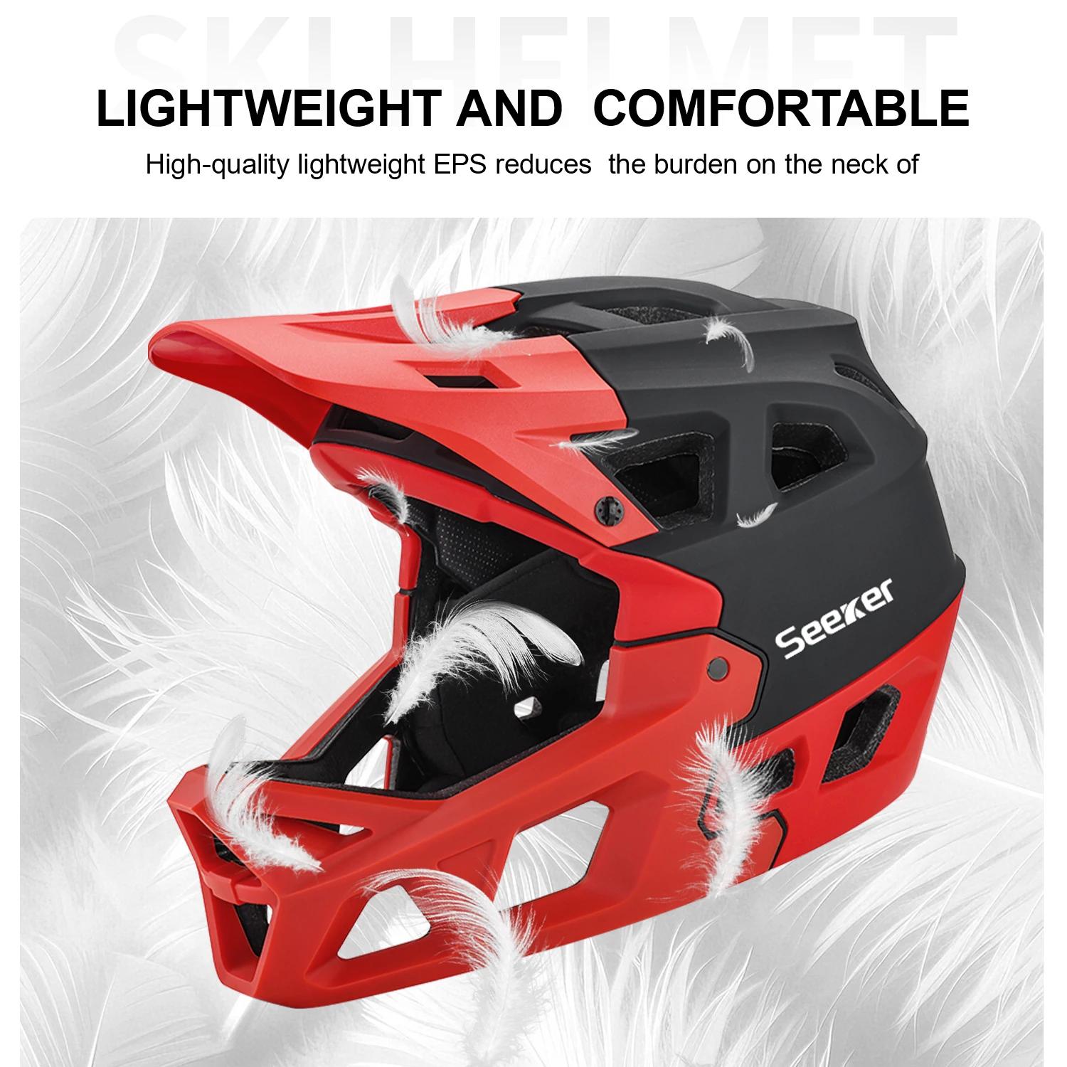Casque de Vélo Tout-Terrain Seeker Intégral Léger Confortable Respirant Sécurité Pour Descendre et Vélo de Montagne Occasions Spéciales