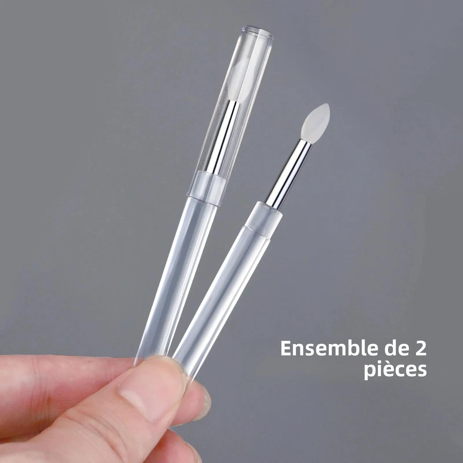 Brosse en Silicone transparente pour Nail Art