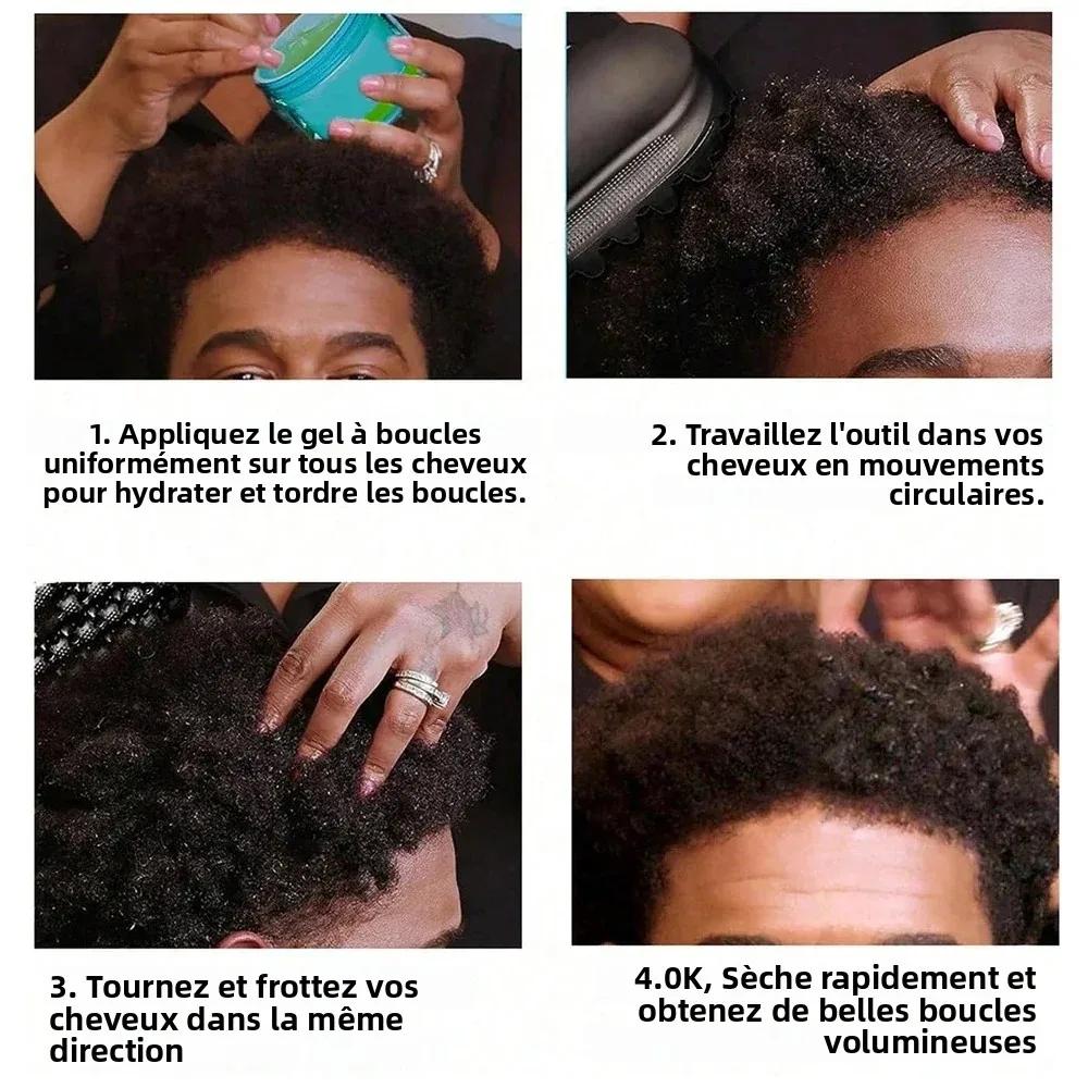 3 pièces/ensemble coiffure en caoutchouc lavable Afro Curl éponge doux bobine de cheveux vague Dreadlock naturel fourche