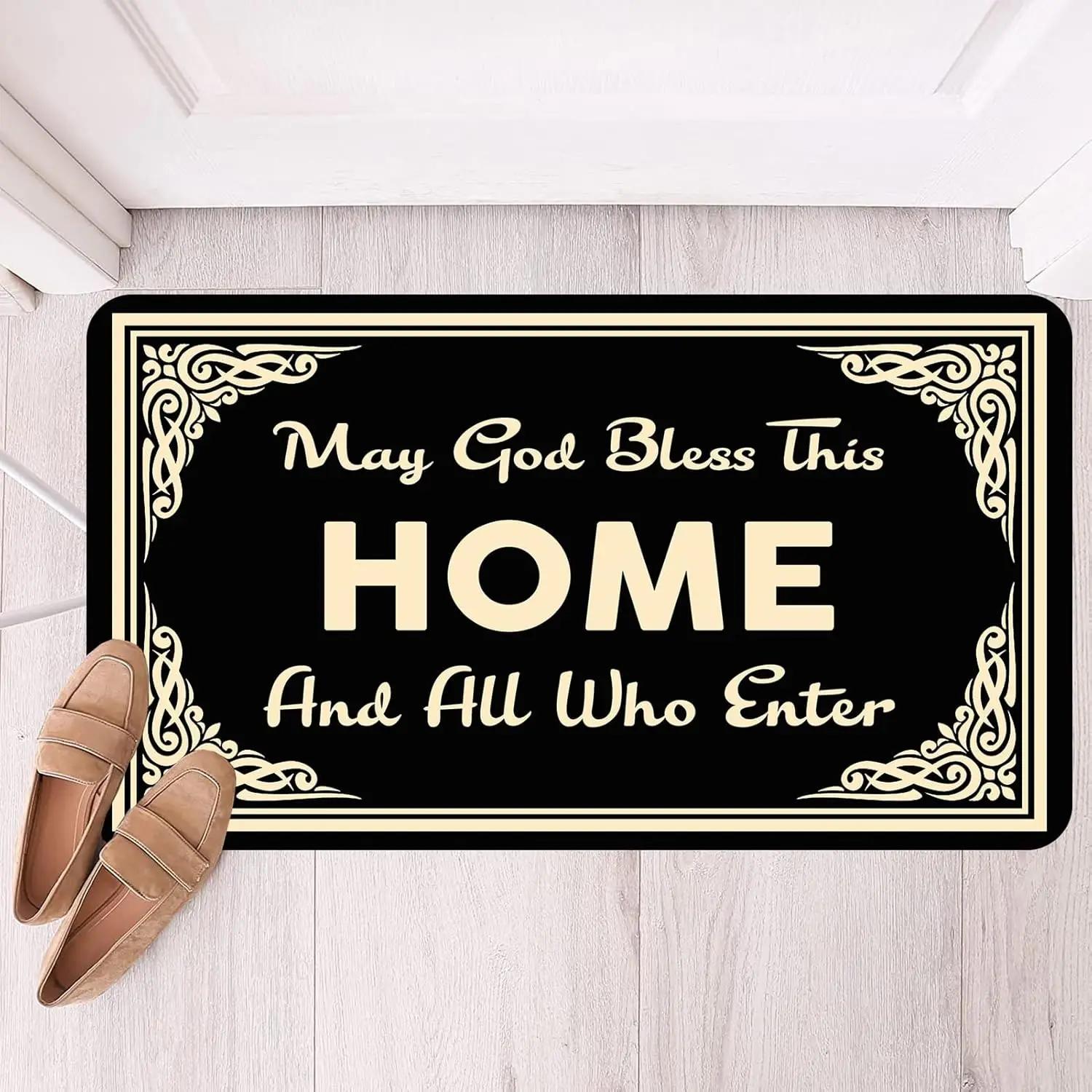Tapis de Bienvenue Extérieur Antidérapant en Caoutchouc Robuste pour Entrée Maison Garage Cuisine Occasions Spéciales