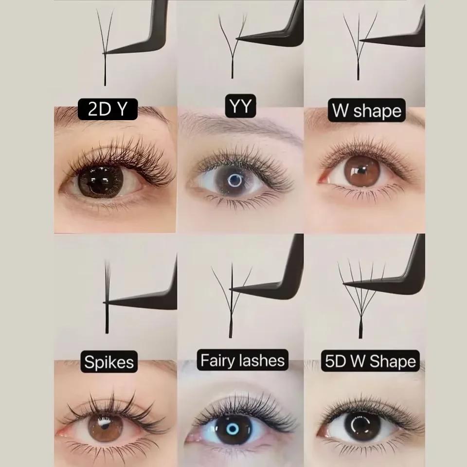AGUUD marron W en forme de cils 4D 5D 3D fée trèfle