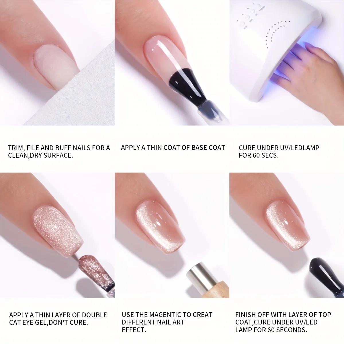 6 pièces 15ML dégradé doré oeil de chat vernis à ongles Gel photothérapeutique tremper