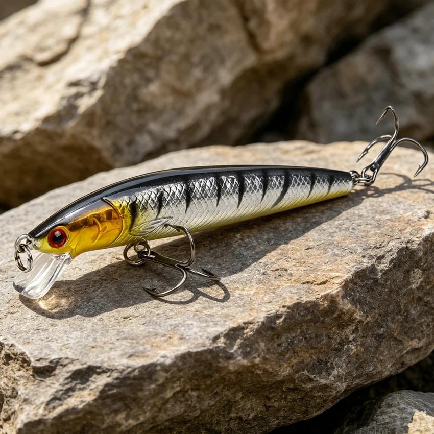 1 pièces leurres de pêche méné japonais flottant dur Bait95mm 7g appât artificiel Wobbler manivelle carpe perche Pesca m