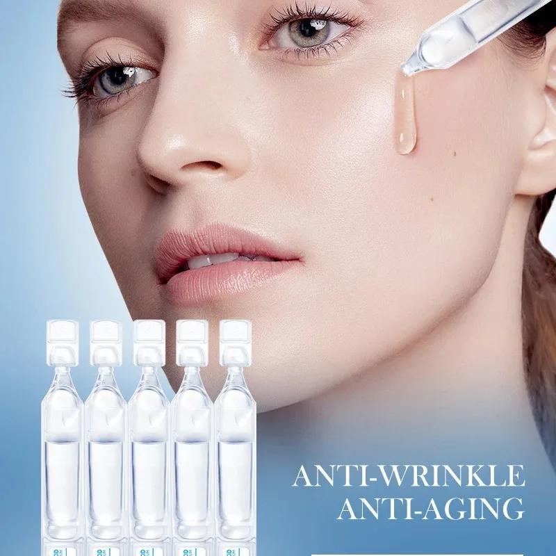 Sérum Visage à l'Acide Hyaluronique Anti-Âge, Nourrissant en Profondeur, Essence Anti-Rides au Fullerène et Collagène, Éclaircissant et Liftant pour les Soins de la Peau