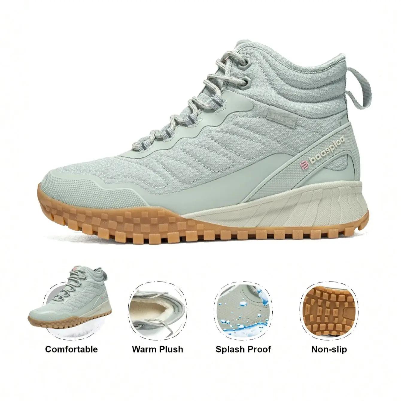Bottes d'hiver femme Baasploa - Chaussures imperméables fourrure chaude