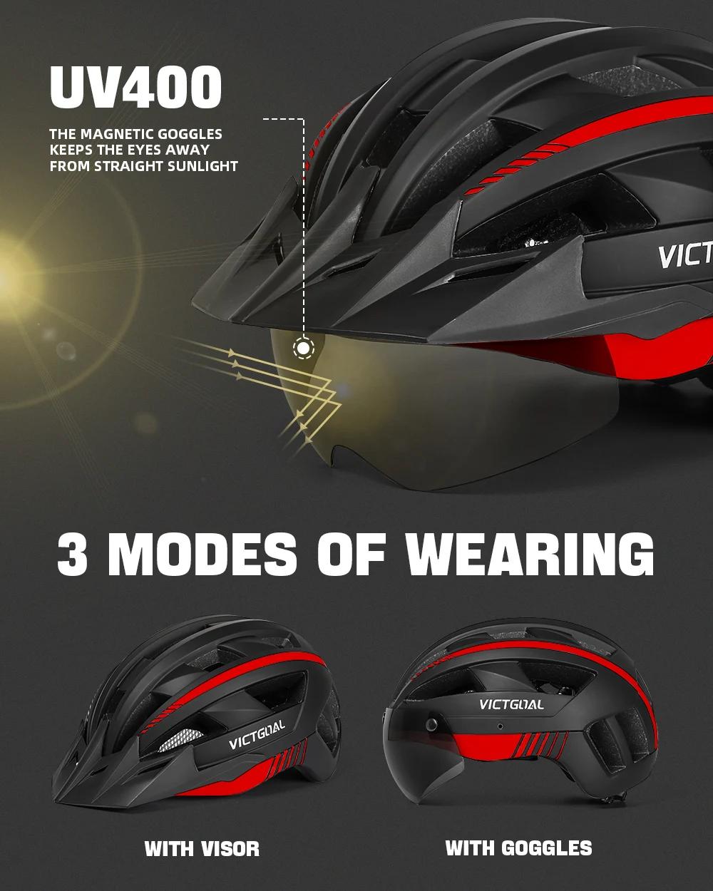 Casque de vélo rechargeable USB avec visière et feux arrière pour vélo tout terrain scooter électrique et vélos de ville adultes occasions spéciales