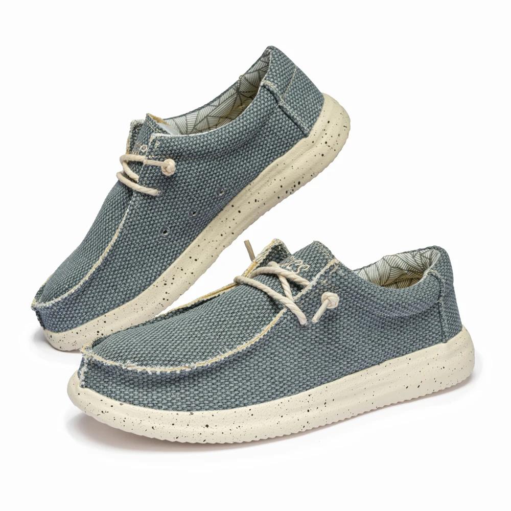 Mocassins toile homme légers confortables - Chaussures décontractées semelle souple voyage