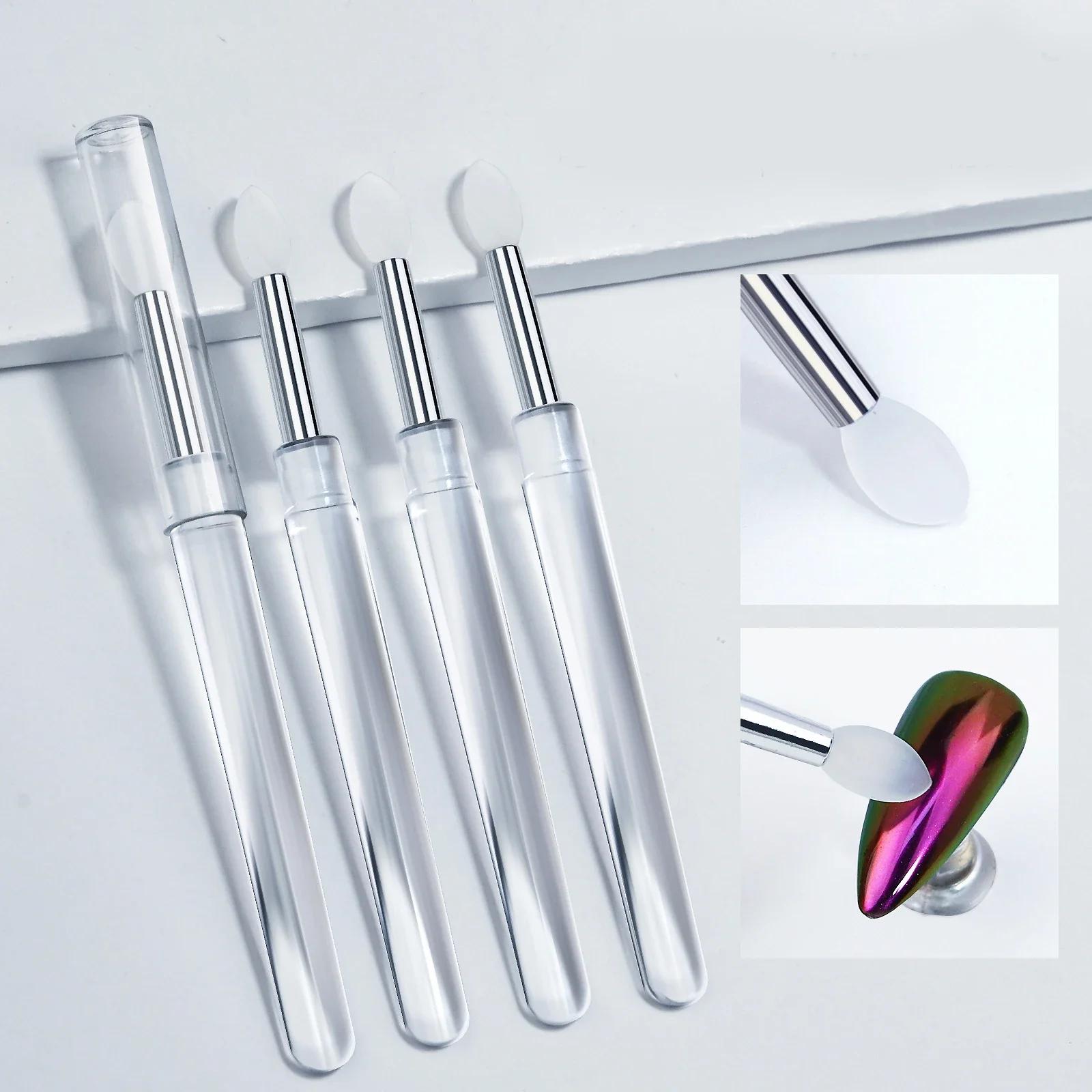 Brosse en Silicone transparente pour Nail Art
