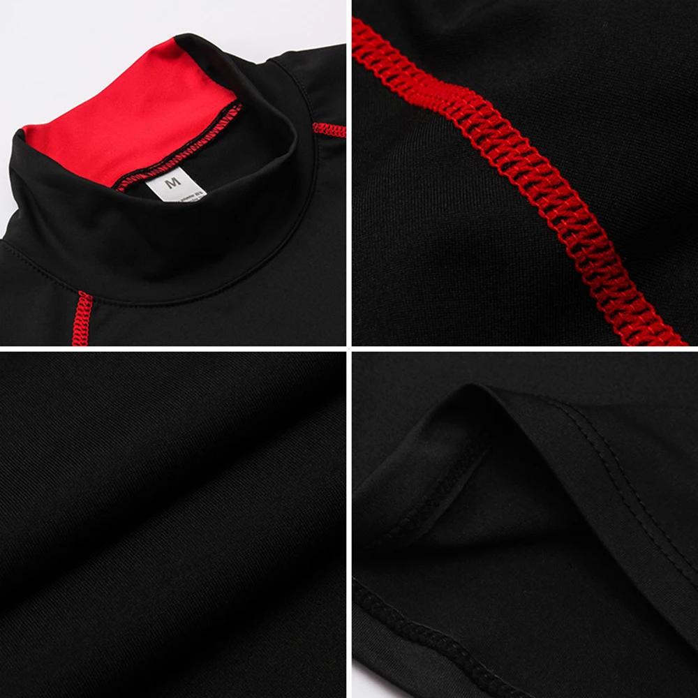 Chemise compression homme manches longues col haut - Sport cool sec protection solaire course