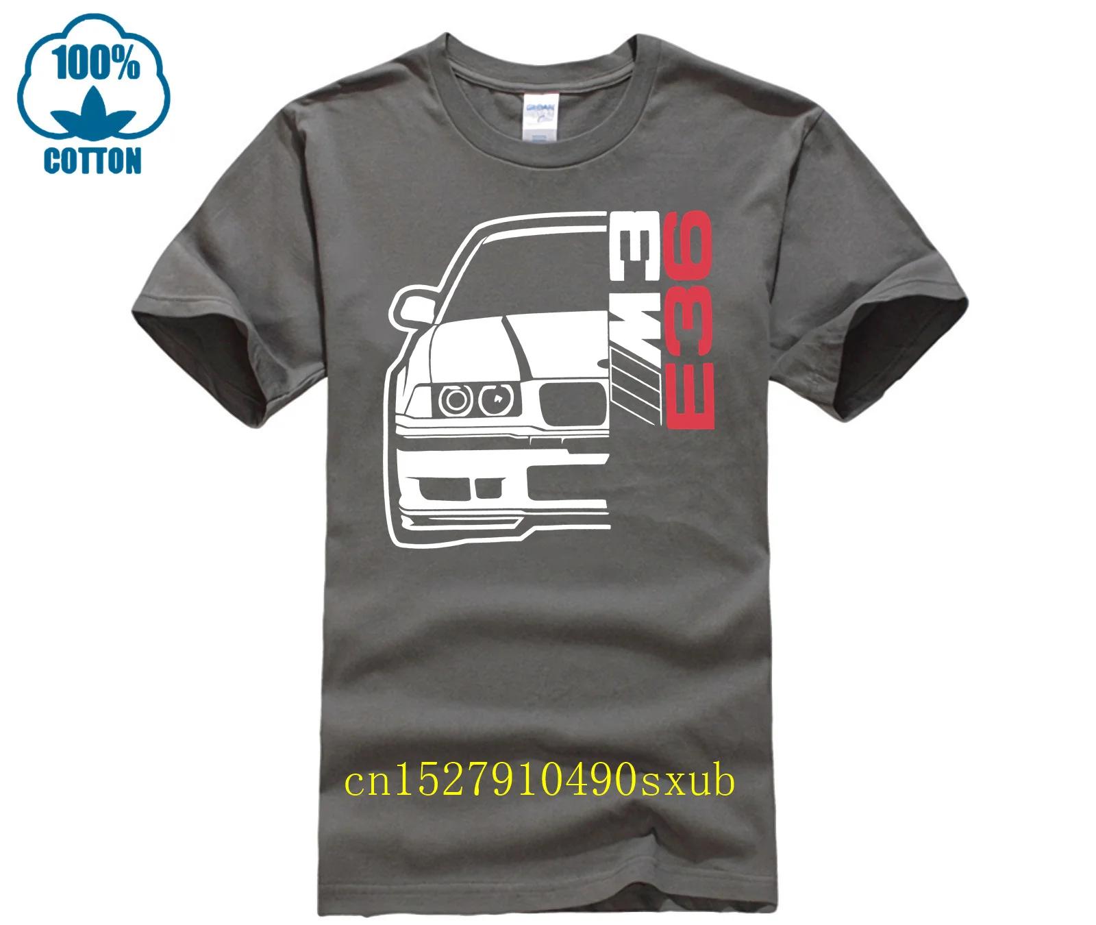 T-Shirt Homme en Coton Rétro BMW M3 E36 Passion pour les Voitures Classiques Occasions Spéciales Activités Automobilistes