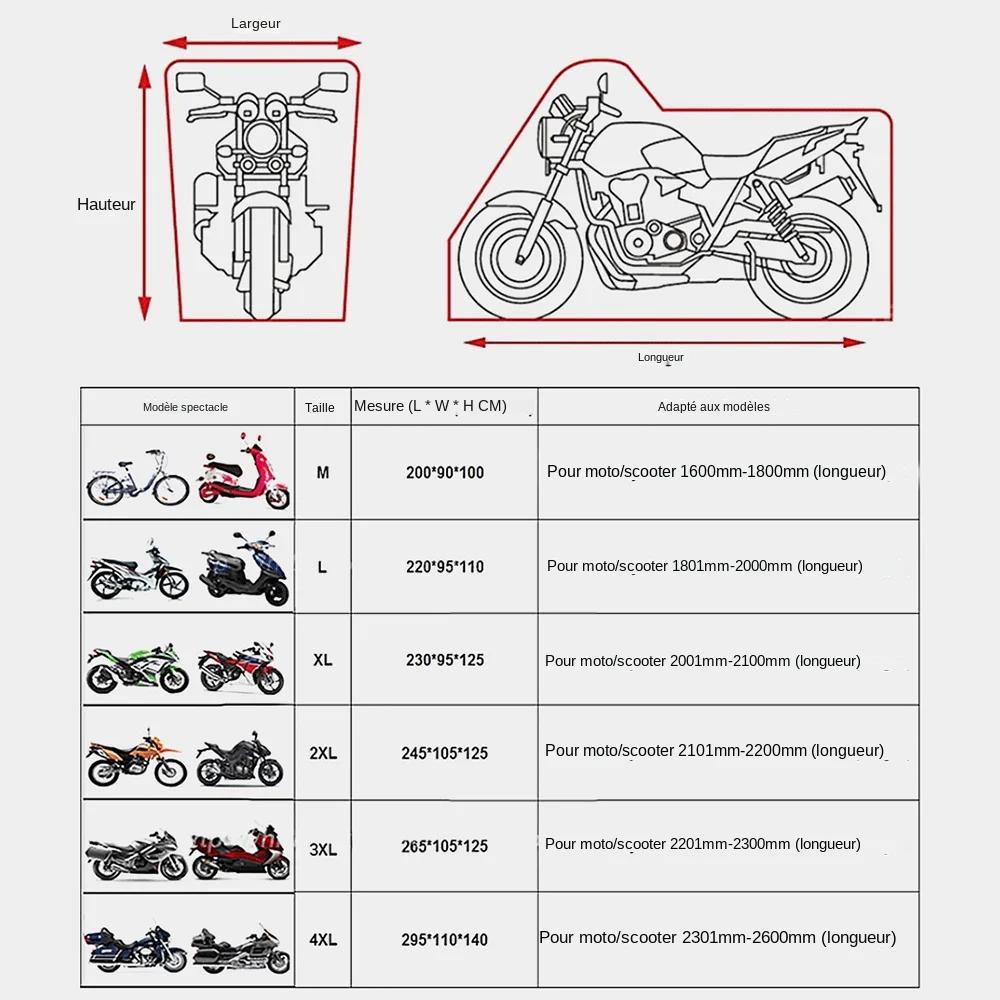 Housse de moto imperméable toutes saisons