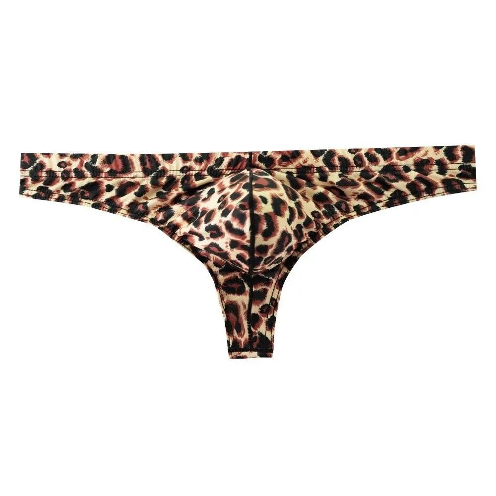 Sous-vêtements pour hommes, lingerie pour hommes, string imprimé léopard, taille basse, culotte pour hommes, sous-vêtements fins, slips pour hommes, cadeaux