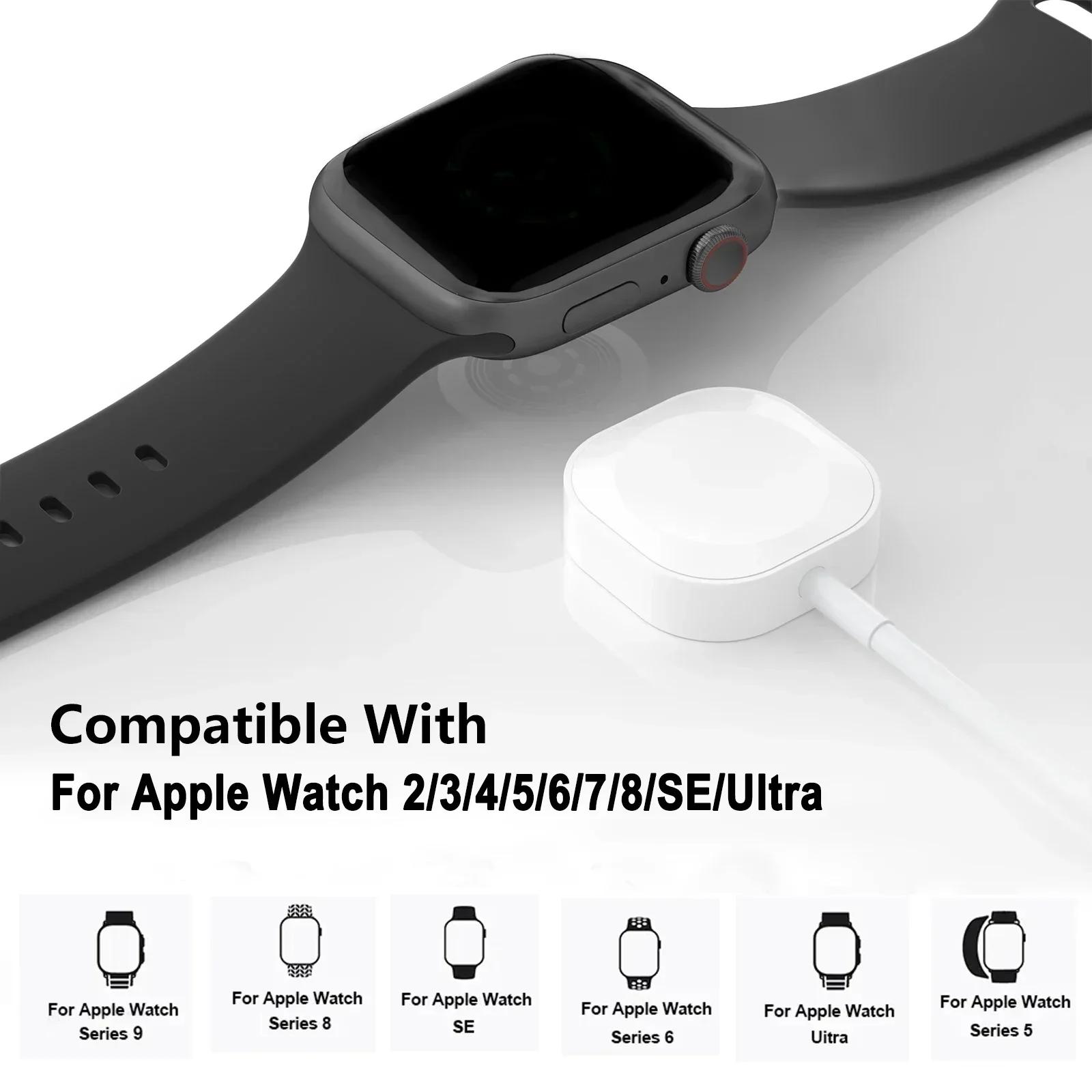 Chargeur sans fil magnétique USB Type C pour IWatch 9/8/7/6/5/SE, Station de charge rapide Portable USB C pour Apple Watch série Ultra