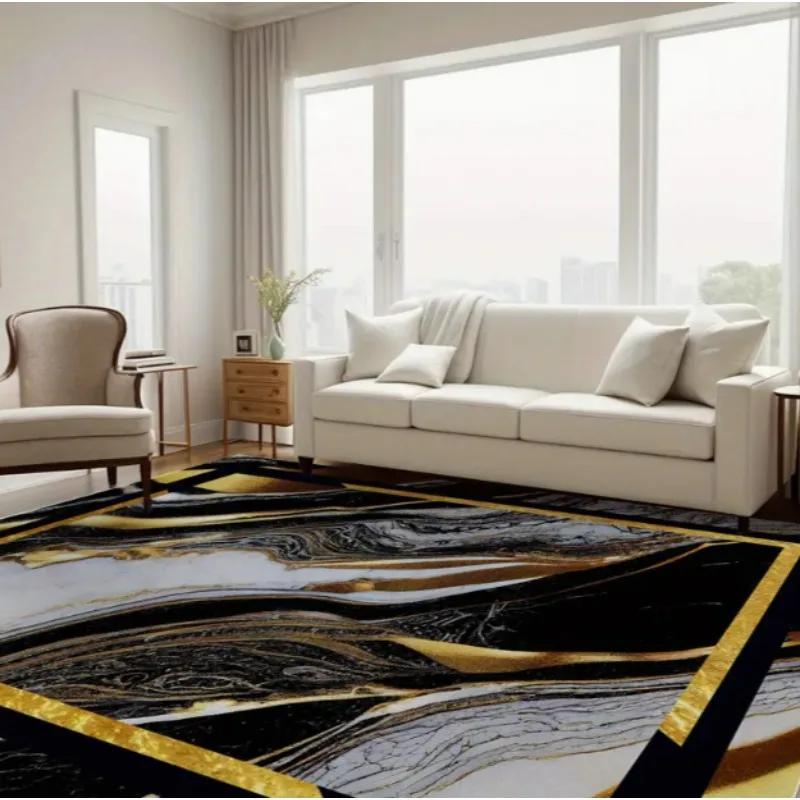 Grand tapis léger de luxe géométrique européen et, pour la maison, le canapé et la Table à thé, pour l'intérieur et l'extérieur, décoration de sol
