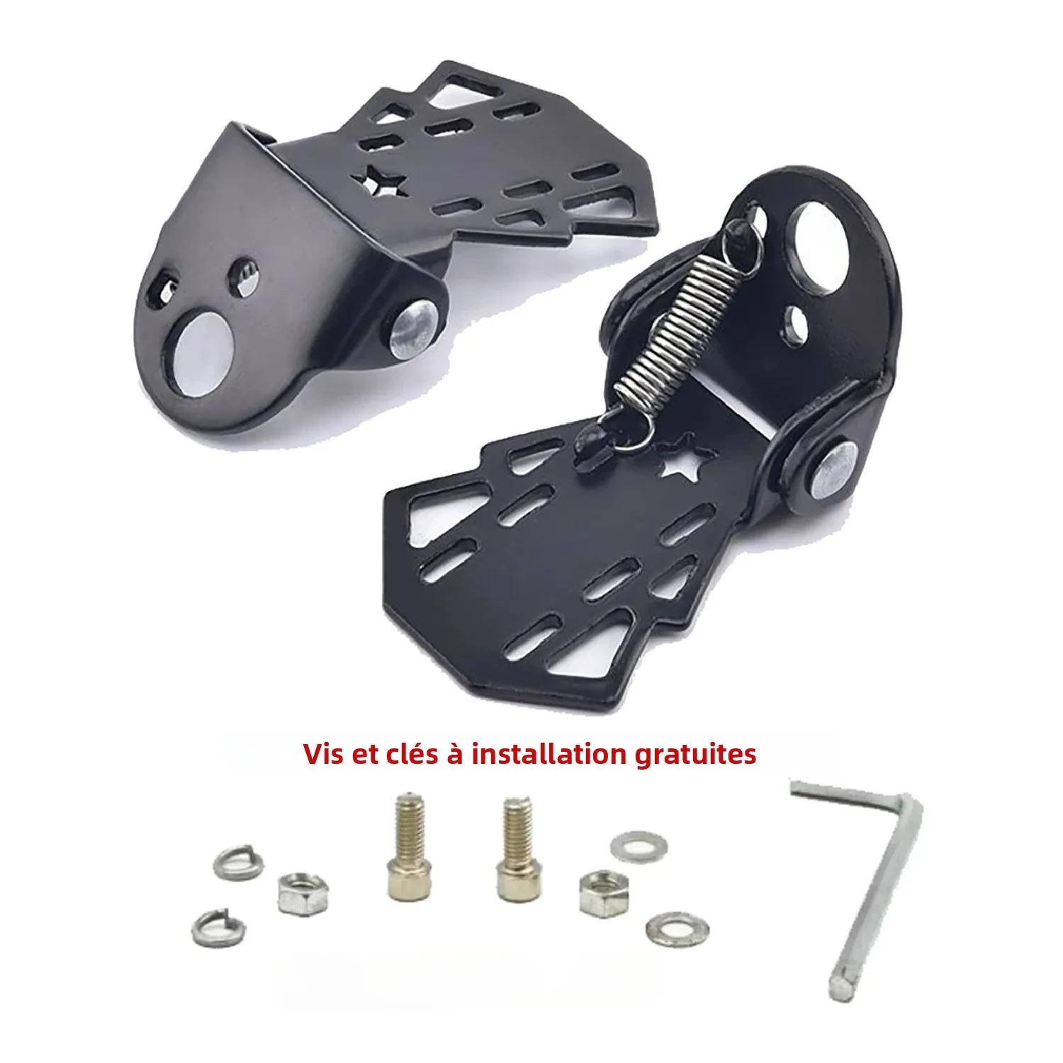 Repose-pieds de moto pliable pour vélo et vélo électrique – Design peu encombrant et antidérapant pour plusieurs modèles, compact et miniature