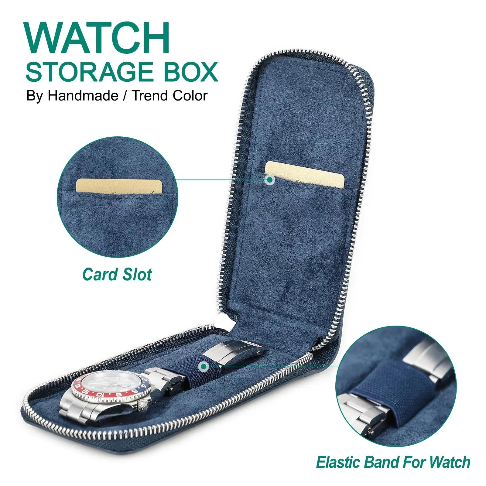 Boîte à montres en cuir pour hommes et femmes boîte de rangement et d'emballage multifonctionnelle boîtes à montres de haute qualité boîte cadeau élégance et protection montres occassions spéciales cadeau surprise